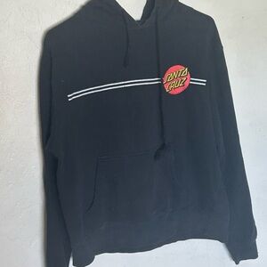 Santa Cruz Skateboards Black Sweatshirt with Iconic Logo